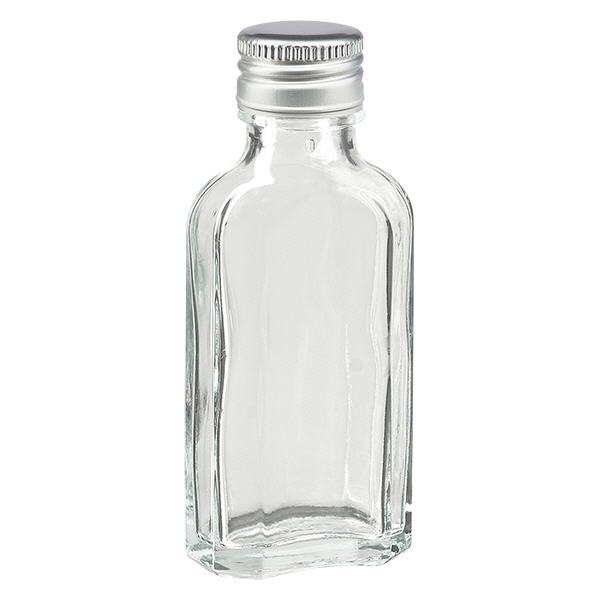 50 ml Meplat klar med aluminiumlock silver PP22 50 ml Meplat klar med aluminiumlock silver PP22