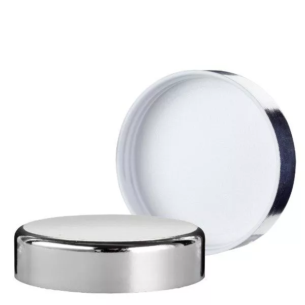 Silverfärgad skruvkork av härdplast, gänga 52mm ApoGlas® Silverfärgad skruvkork av härdplast, gänga 52mm ApoGlas®