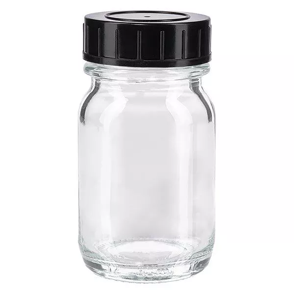 30ml bredhalsad flaska klarglas med skruvkork 30ml bredhalsad flaska klarglas med skruvkork