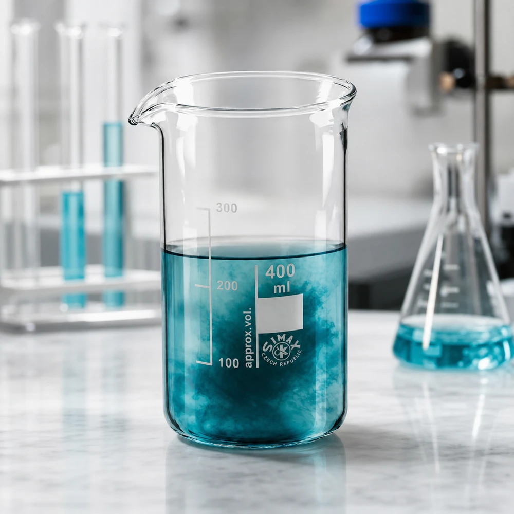 SIMAX bägare, 400 ml, hög modell, tillverkad av värmetåligt borosilikatglas för professionella laboratorieändamål