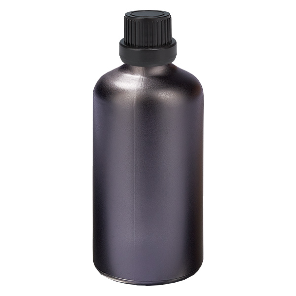 100ml flaska 11mm skruvkork svart med säkerhetsförslutning BlackLine UT18/100 100ml flaska 11mm skruvkork svart med säkerhetsförslutning BlackLine UT18/100