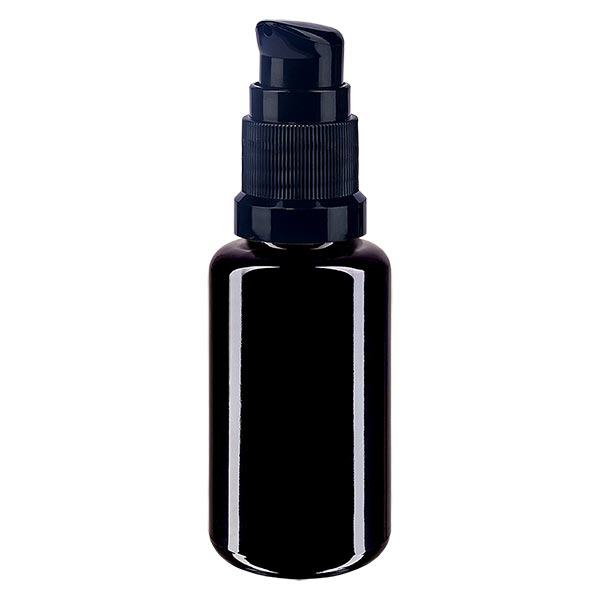Apoteksflaska violett 20 ml pumplock svart standard Apoteksflaska violett 20 ml pumplock svart standard