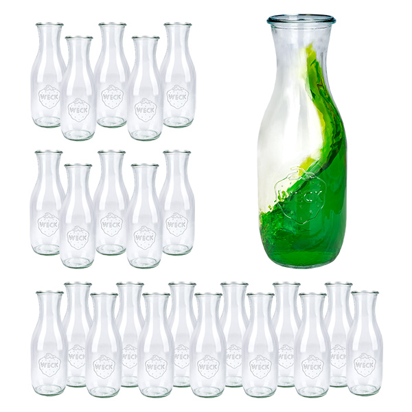 Set med 24 Weck-glas 1062 ml juiceburk