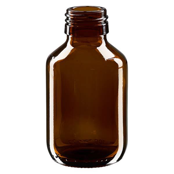 100ml medicinflaska brun, utan lock PP28 ApoGlas