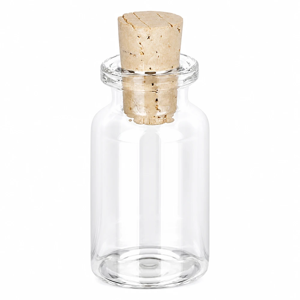 Klarglasflaska 10ml med kork 11/14mm Kleine Glasflasche 10ml mit passendem Korkverschluss perfekt als Dekoflasche oder Geschenkidee