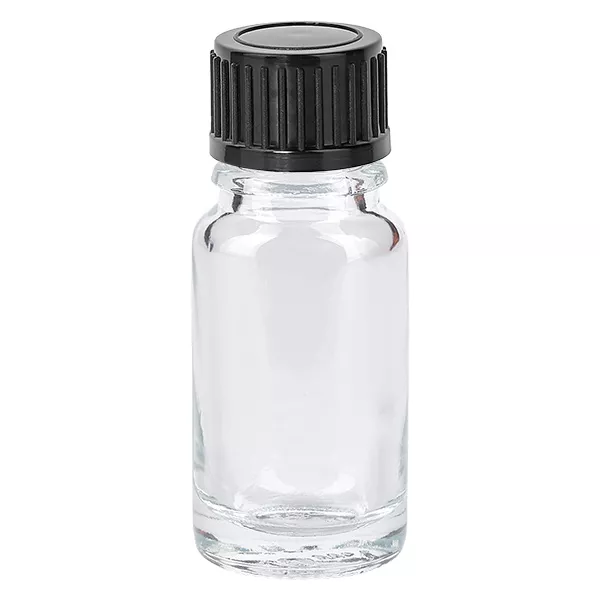 10ml flaska 11mm skruvkork svart standard ClearLine UT18/10 10ml flaska 11mm skruvkork svart standard ClearLine UT18/10