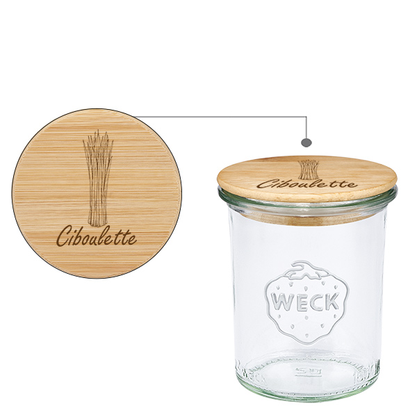Trälock Ciboulette med WECK-glas 160 ml