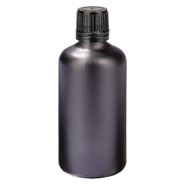100ml Droppflaska 1mm med manipulationsskydd Svart UT18/100 100ml Droppflaska 1mm med manipulationsskydd Svart UT18/100