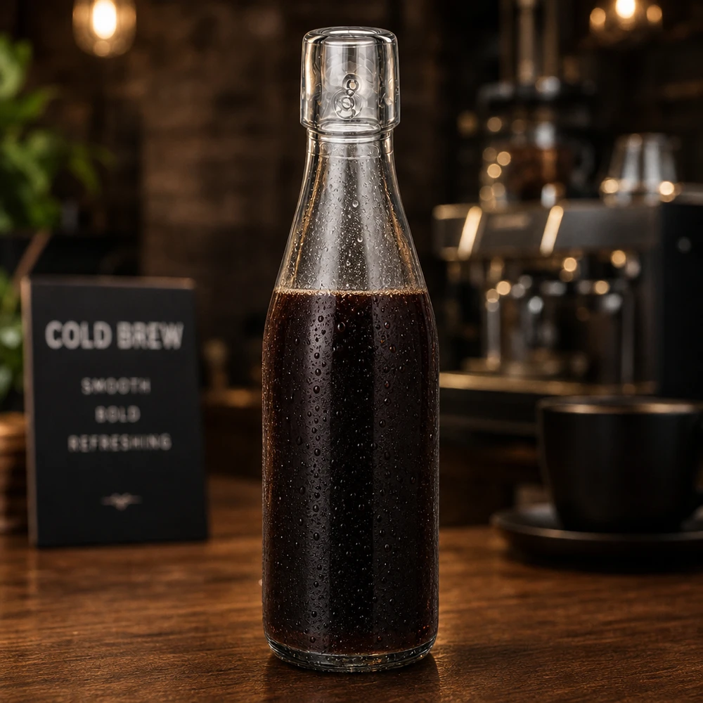 250ml glasflaska utan svängbar topp UNiTWIST
