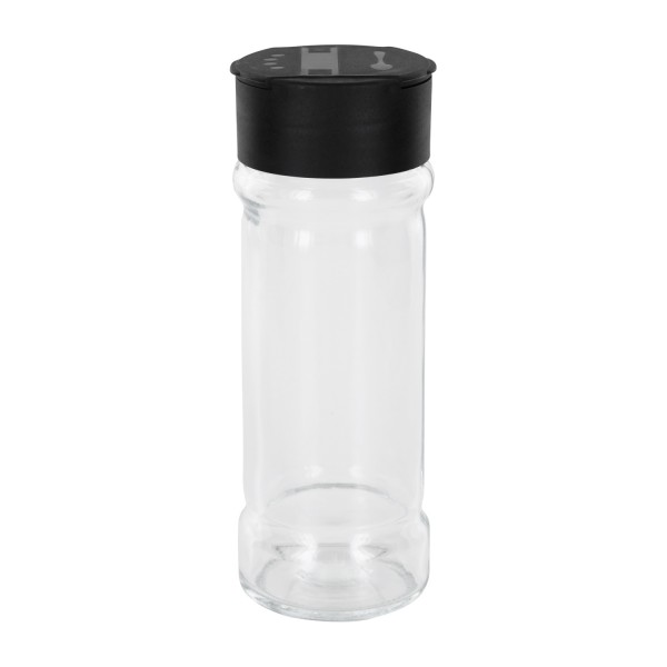 Salt- och kryddburk 100ml med dubbel shaker svart