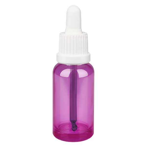 20ml pipettflaska vit Originality skruvkork PurpleLine UT18/20