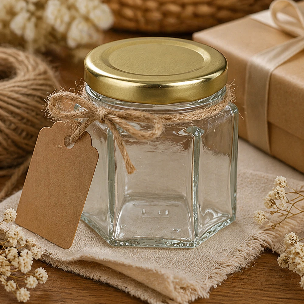 47 ml hexa burk med lock BasicSeal guld UNiTWIST 47 ml hexa burk med lock BasicSeal guld UNiTWIST