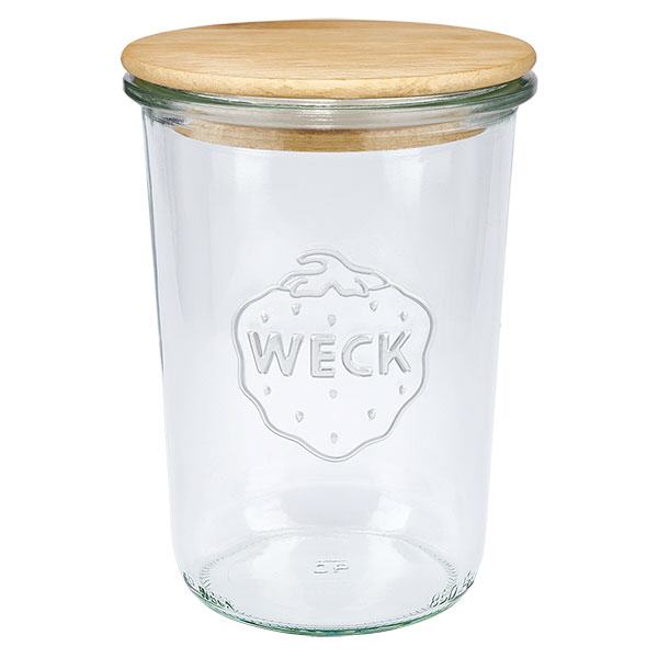 850ml WECK RR100 Krossade glasögon med trälock
