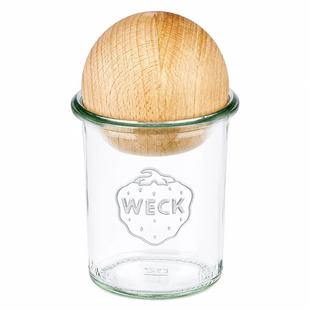 160ml Krossade glasögon WECK RR60 med träkula bok