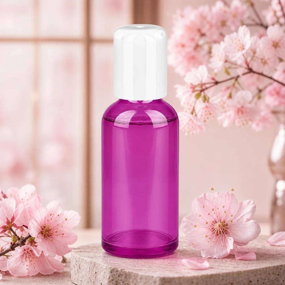 50ml roll-on flaska vit standard PurpleLine UT18/50 Roll-on-flaska 50 ml med praktiskt vitt lock för mobil applicering av dofter