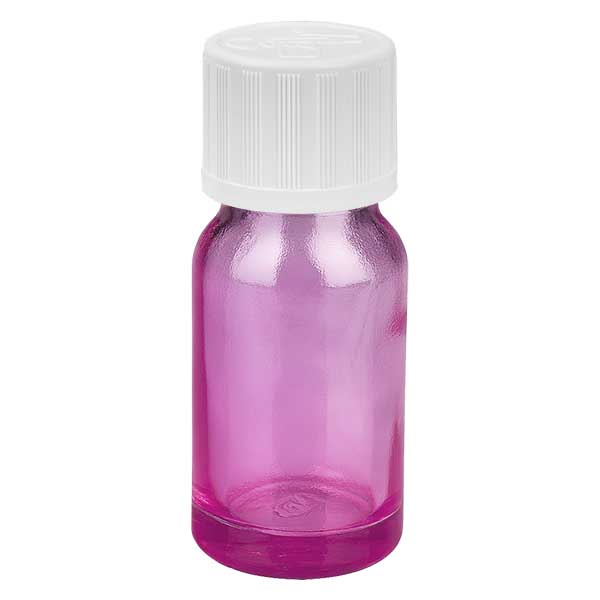 10ml droppflaska 1,2mm vit standard barnsäker PurpleLine.UT18/10