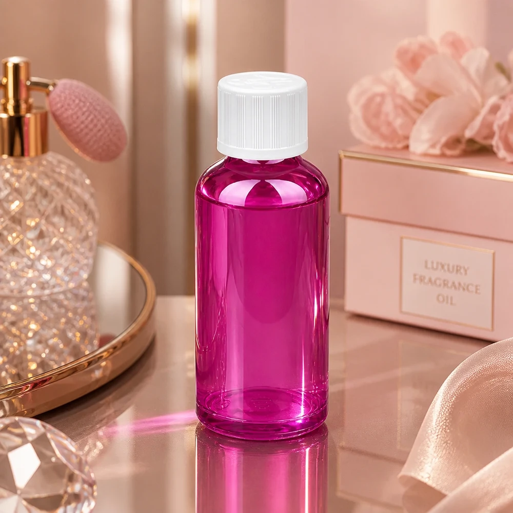 50 ml flaska 11mm skruvkork vit standard barnsäker PurpleLine UT18/50 50 ml liten djurflaska i elegant lila design med praktiskt skruvlock