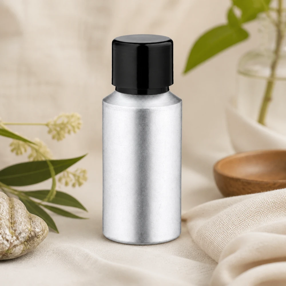 Högkvalitativ 30 ml aluminiumflaska med betad yta och säkert skruvlock