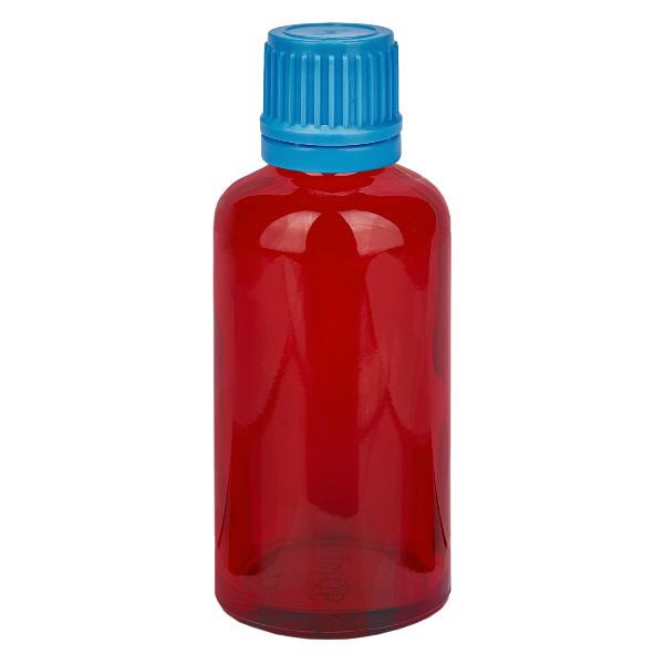 50 ml flaska 11mm skruvkork blå med sabotageskydd RedLine UT18/50