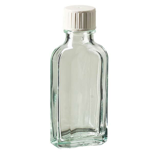 50 ml Meplat genomskinlig skruvkork med hällring 50 ml Meplat genomskinlig skruvkork med hällring