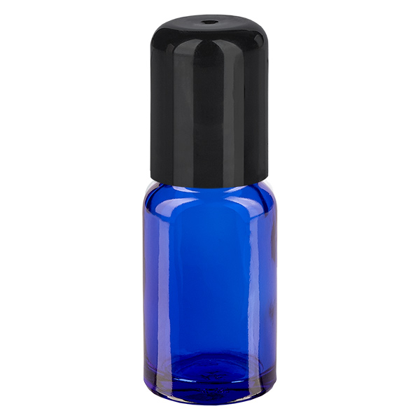 10 ml roll-on-flaska med svart standardlock BlueLine UT18/10
