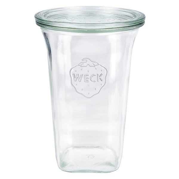 795ml Quadro-burk med glaslock WECK RR100