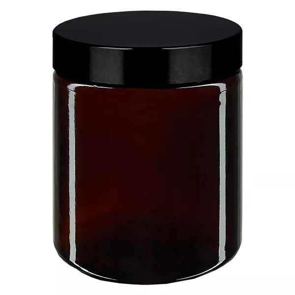 180ml glasburk. brun, med svart bakelitlock ApoGlas 180ml glasburk. brun, med svart bakelitlock ApoGlas