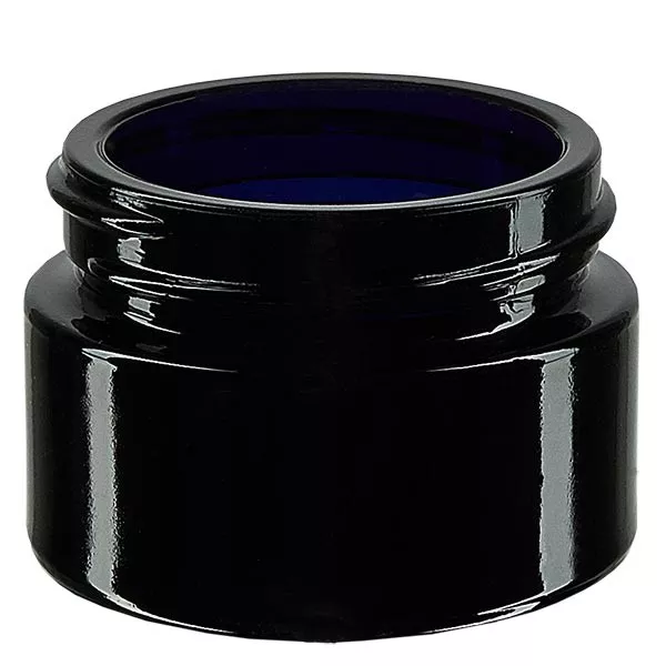 Kosmetikaburk i violett glas 30ml, utan lock Kosmetikaburk i violett glas 30ml, utan lock