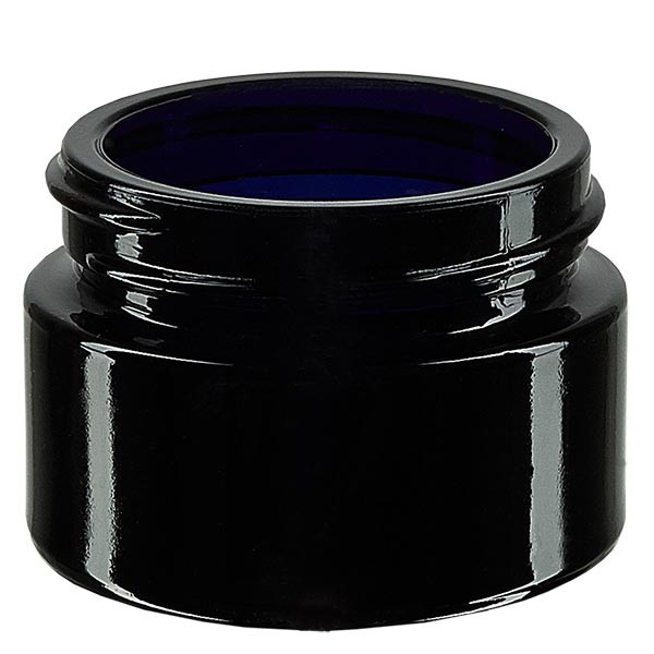 Kosmetikaburk i violett glas 30ml, utan lock