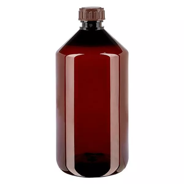 PET-flaska 750ml med brunt lock standard PET-flaska 750ml med brunt lock standard