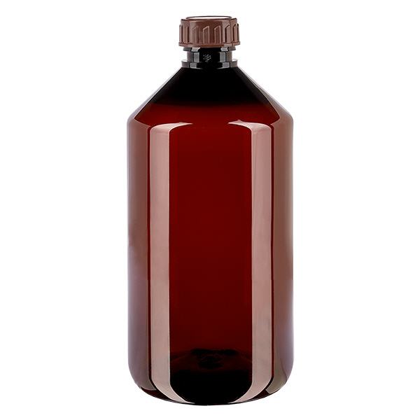 PET-flaska 750ml med brunt lock standard PET-flaska 750ml med brunt lock standard