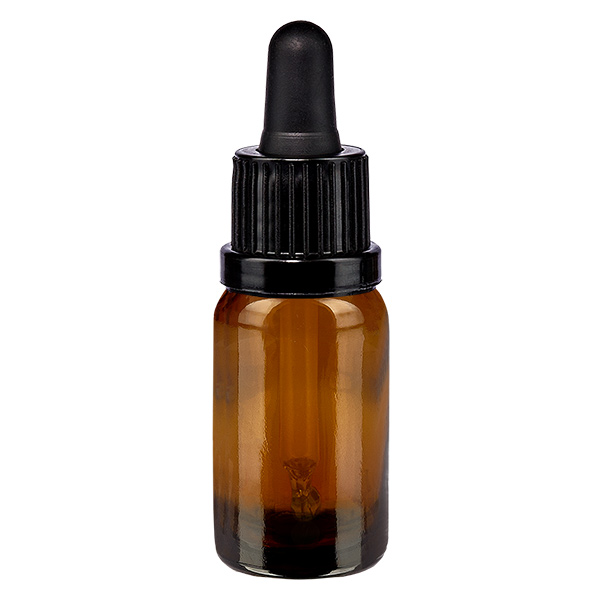 10 ml pipettflaska svart med säkerhetsförslutning BrownLine UT18/10