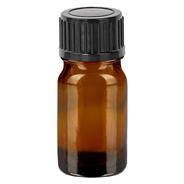 5ml flaska 11mm skruvkork svart standard BrownLine UT18/5