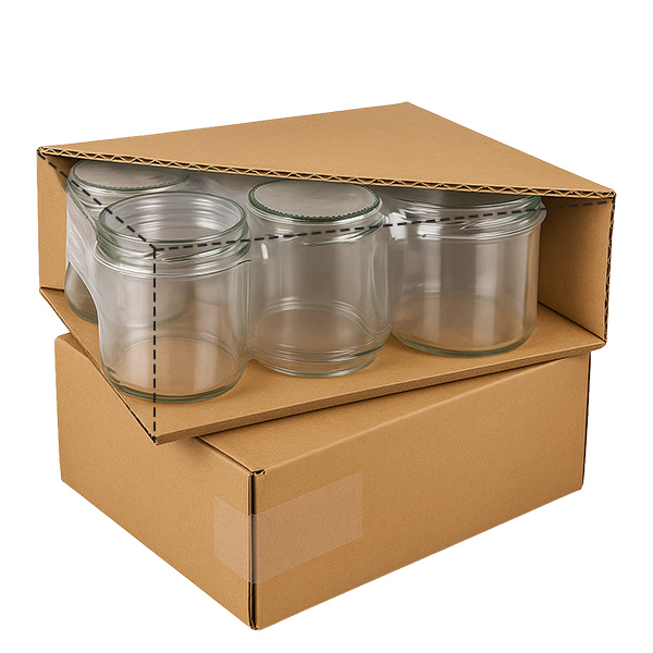 120ml terrinburk utan lock (TO70) UNiTWIST 408 ml rund burk set om 6 förpackningskartong BasicSeal lock rödvitrutiga konserveringsburkar bulkpack förvaring