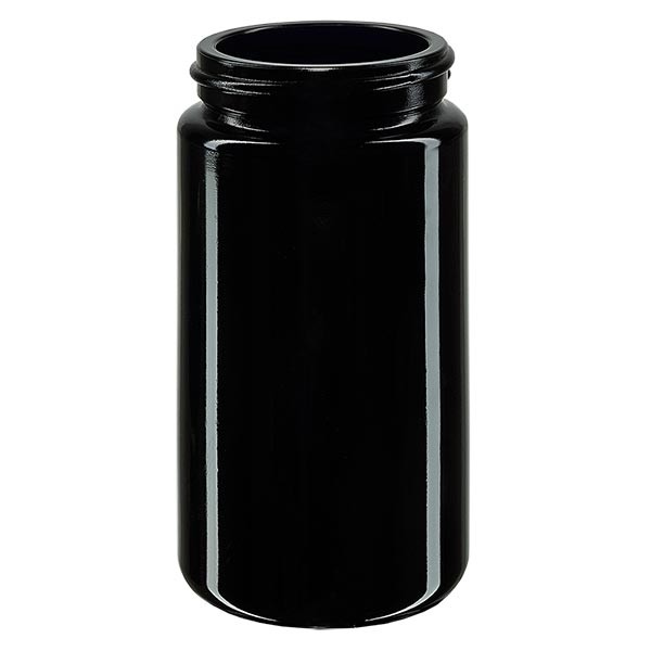 Burk med vid mynning+ violett glas 100ml, utan lock