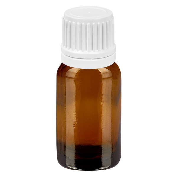 10ml Droppflaska 0.7mm vit med manipuleringssäkert lock BrownLine UT18/10