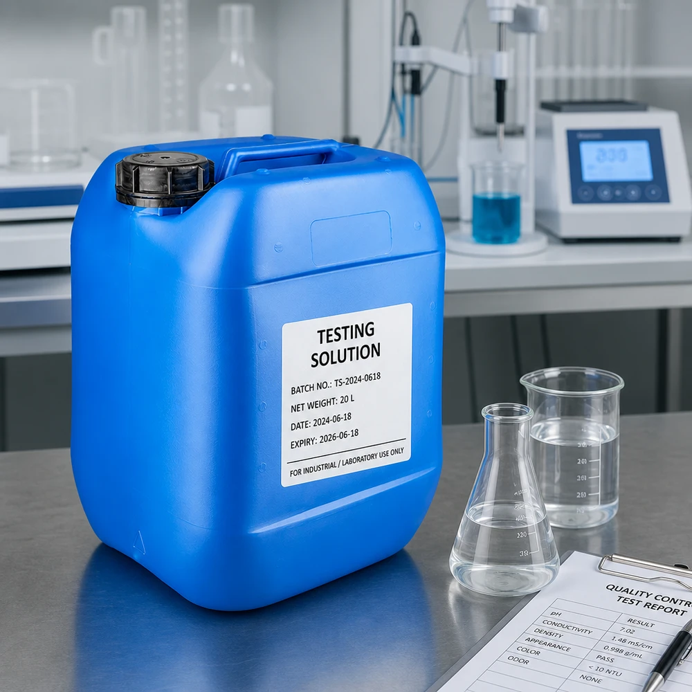 Dunk 10 liter blå med skruvkork Tamper evident förslutning Blå 10-litersdunk med OV-skruvlock som används i professionella laboratoriemiljöer