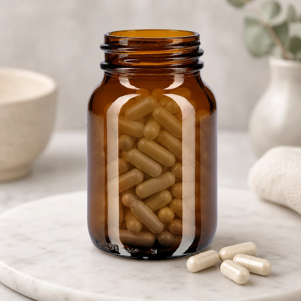 250ml bärnstensglasflaska med bred hals 250ml bärnstensglasflaska med bred hals