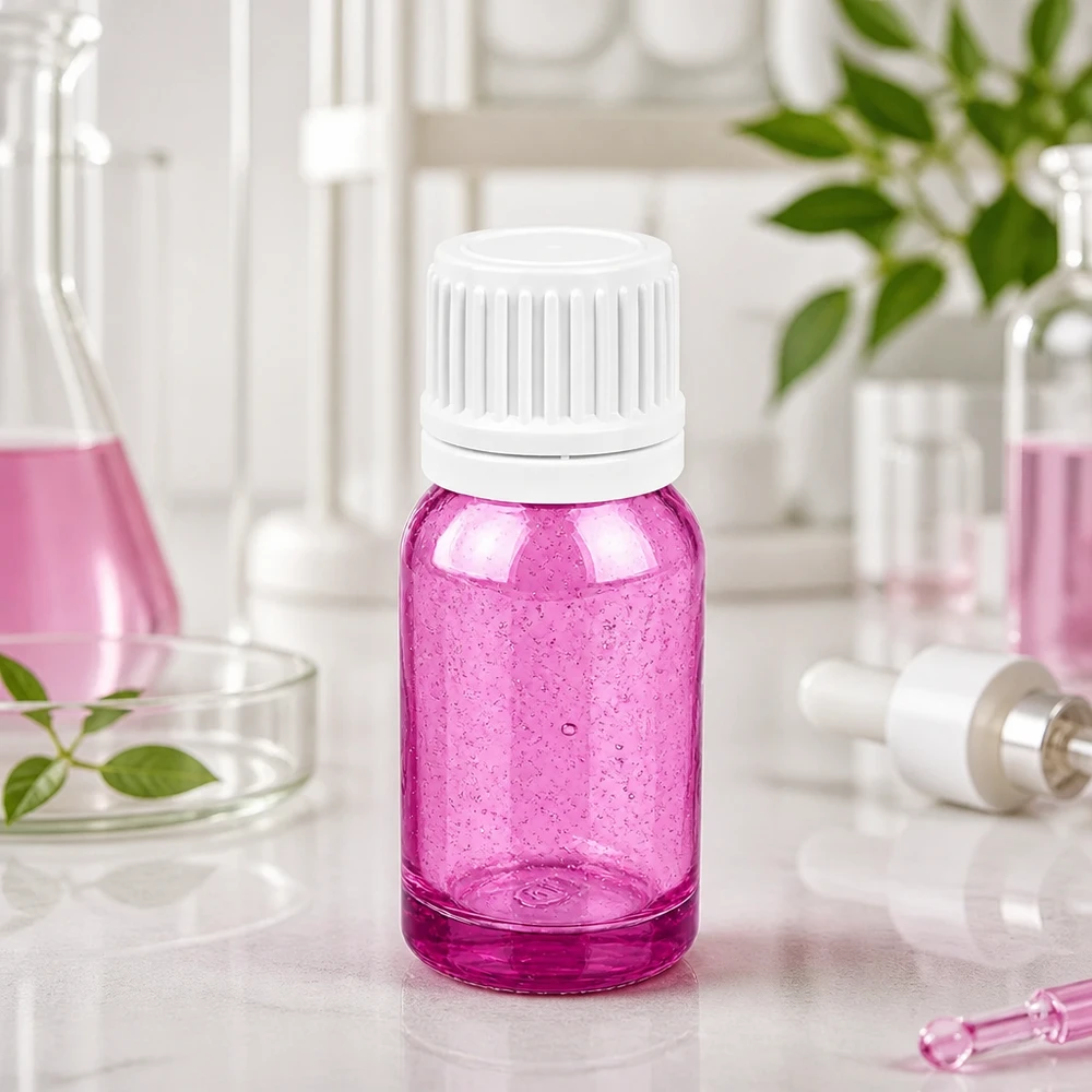 10ml flaska 11mm skruvkork vit Originality skruvkork PurpleLine UT18/10 Högkvalitativ 10 ml glasflaska i violett färg med vitt skruvlock för laboratorie- och läkemedelsbruk