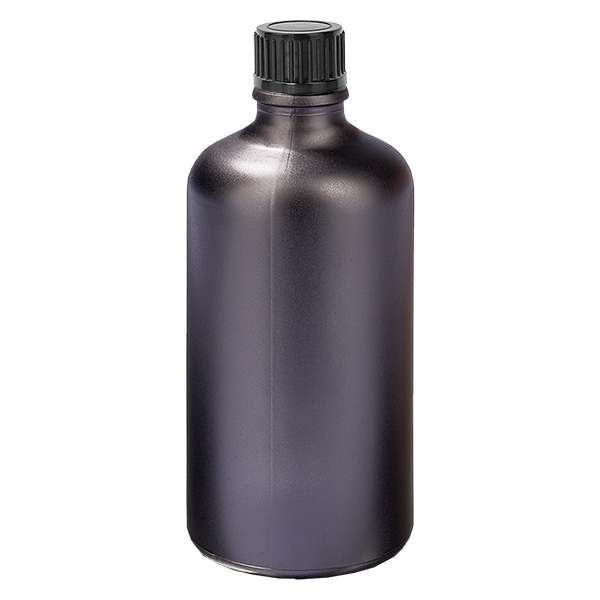 100ml flaska 11mm skruvkork svart standard BlackLine UT18/100