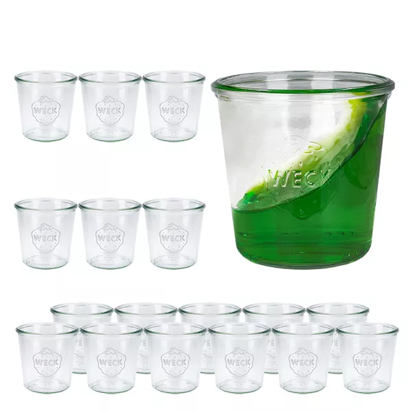 Set med 18 Weck-glas, 580 ml Set med 18 Weck-glas, 580 ml