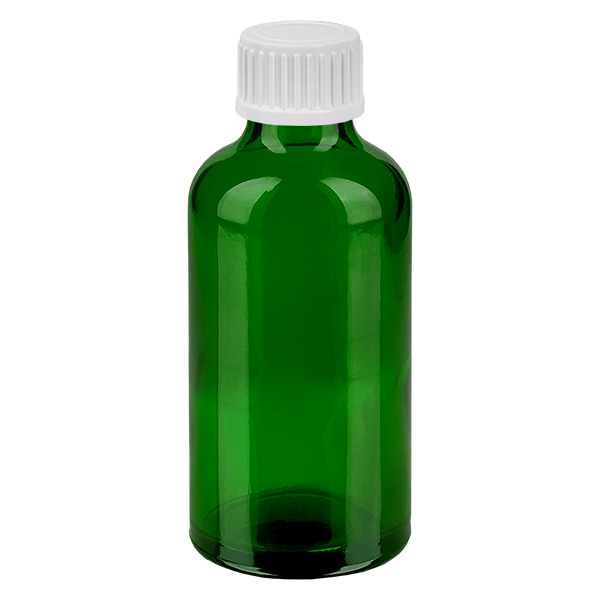 50ml Droppflaska 0,9mm vit standardförslutning GreenL. UT18/50