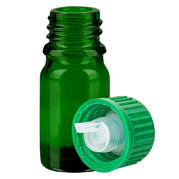 5 ml Droppflaska 0,8 mm grön Standardförslutning GreenLine UT18/5 5 ml Droppflaska 0,8 mm grön Standardförslutning GreenLine UT18/5