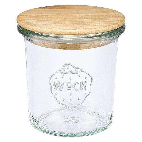140ml WECK RR60 krossade glasögon med trälock