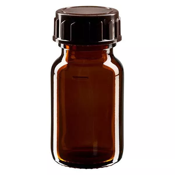 30ml medicinflaska brun, med brunt ApoGlas-lock