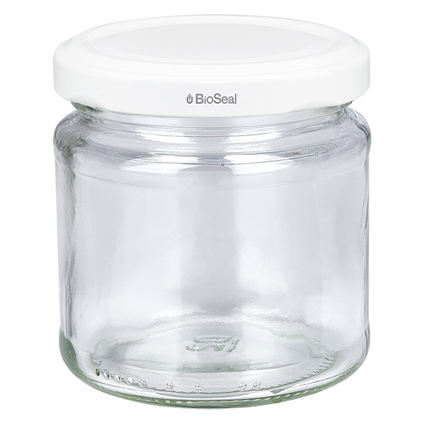 212 ml rund burk med vitt BioSeal-lock UNiTWIST