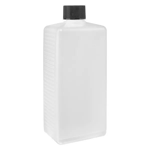 500ml fyrkantig flaska PE natur, med lock 500ml fyrkantig flaska PE natur, med lock