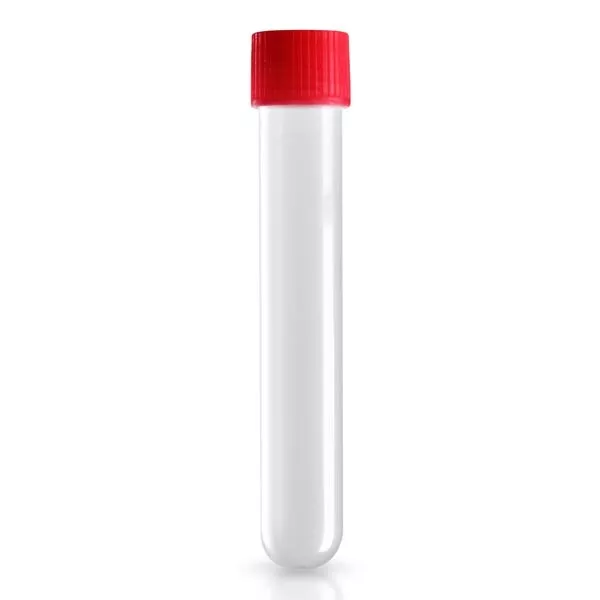 Provrör 13ml 16/100 skruvlock röd