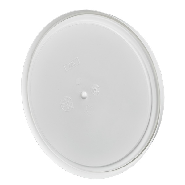 Vitt lock, för 2,5-liters hink av polypropenplast Vitt lock, för 2,5-liters hink av polypropenplast