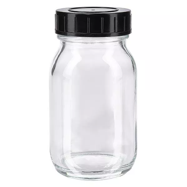 100ml bredhalsad flaska klarglas med skruvkork 100ml bredhalsad flaska klarglas med skruvkork